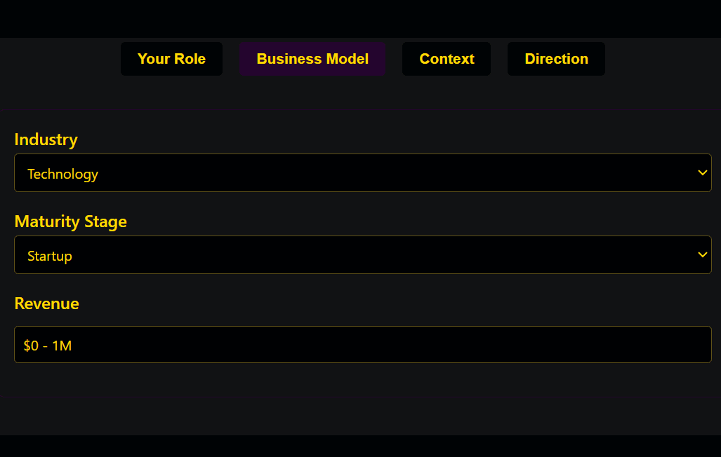 Business context configuration